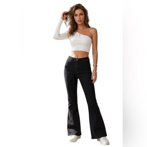 Gilipur Black High-Rise Flare Jeans Size M